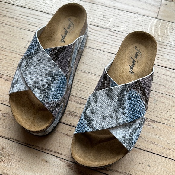 Free people platform sandals size 38 new never worn - Picture 4 of 9